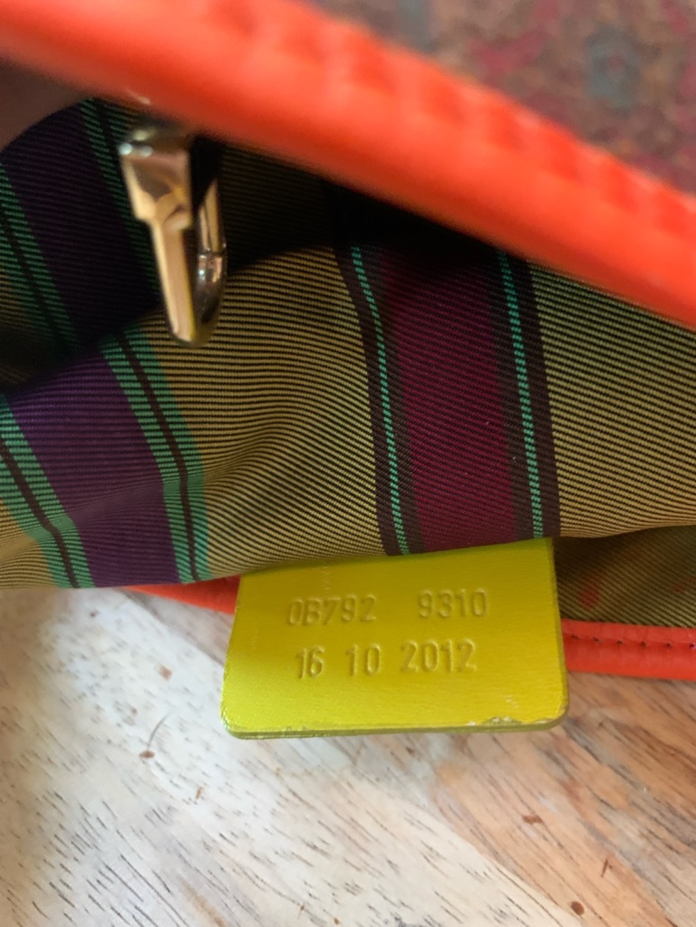 ETRO Paisley Shopping Tote with Pink Handles and Orange/Yellow Trim - Picture 17 of 17